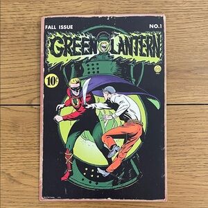 Green Lantern Comic Book Cover Tin Sign
